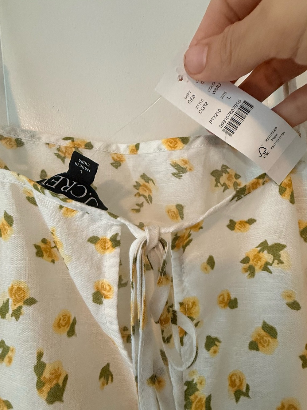 J. Crew White Maxi Skirt with Yellow Floral Print - Picture 8 of 8